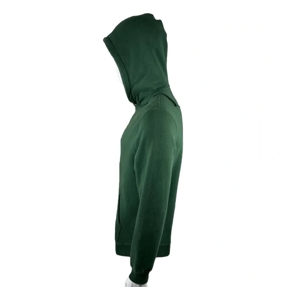 Stussy Mens Medium Hoodie Sweatshirt Green Embroidered Logo Cotton Blend - Picture 3 of 10